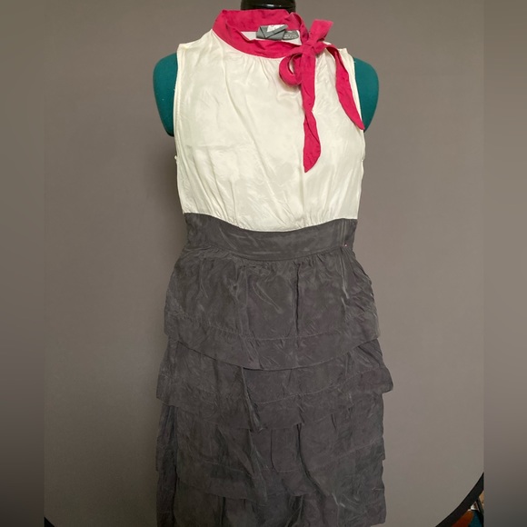 Girls From Savoy for Anthropologie tie-neck color-block dress 4 - Picture 1 of 4